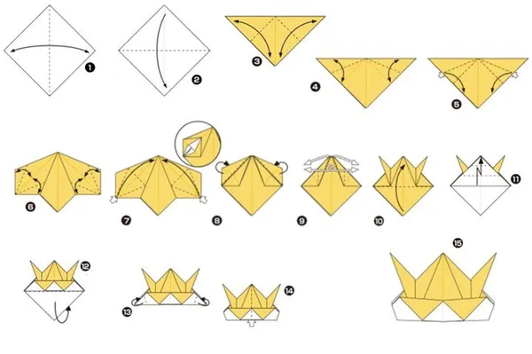 Вариант изготовления оригами-шлема