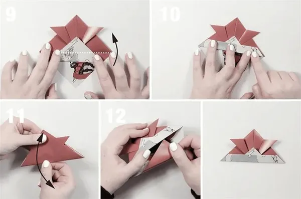 Схема изготовления оригами-шлема