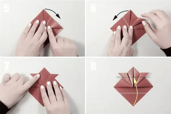 Схема изготовления оригами-шлема