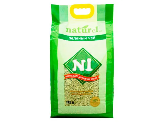 N1 Naturel Зеленый чай наполнитель для кошачьего туалета