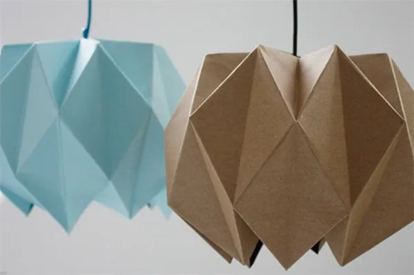 Схема изготовления абажура-оригами