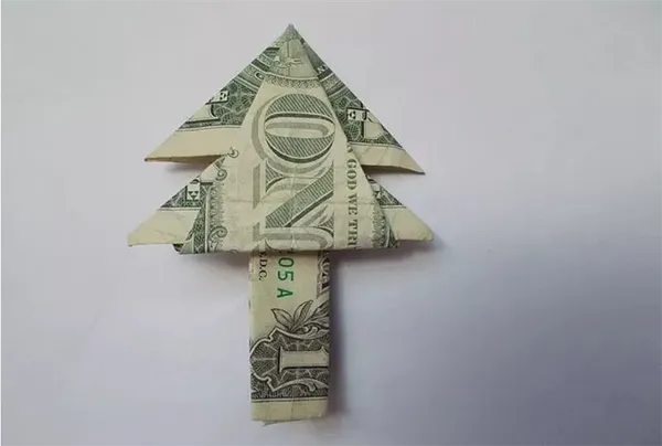 Дерево-оригами из денег