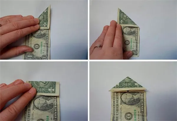 Схема оригами-дерево из денег
