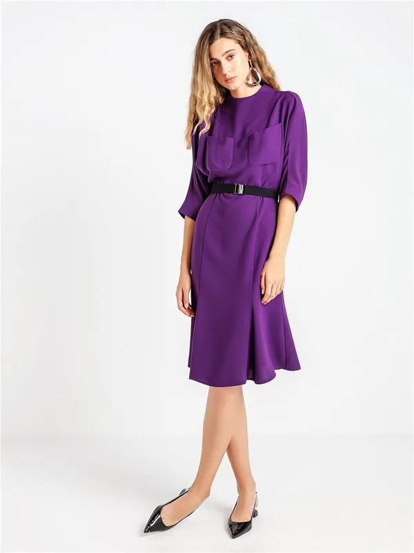 Фиолетовое платье — для создания красивых и вечерних нарядов 12