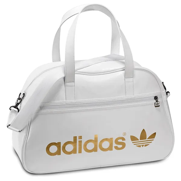 Белая компактная женская сумка для спорта
