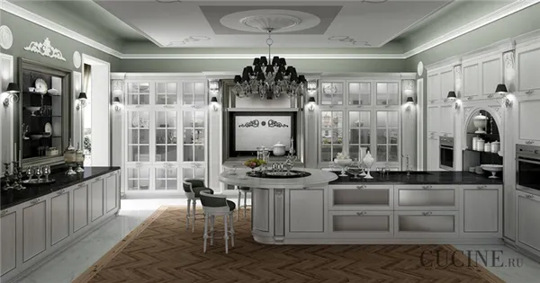 Белые кухни в классическом стиле 2023: 300 фото самых красивых белых кухонь в интерьере 4
