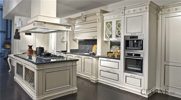 Белые кухни в классическом стиле 2023: 300 фото самых красивых белых кухонь в интерьере 6