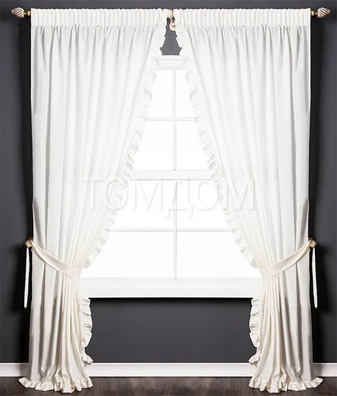 Подбор белых шторы для интерьера – роскошь облаков, пломбира, жемчуга 36