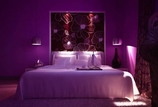 100 дизайнерских решений фиолетовой спальни 6