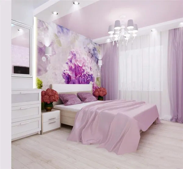 100 дизайнерских решений фиолетовой спальни 28