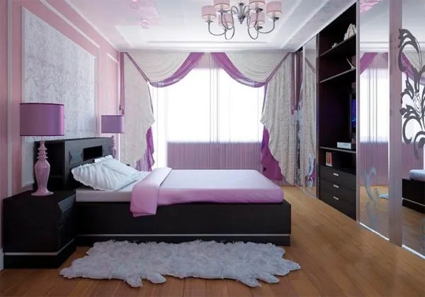 100 дизайнерских решений фиолетовой спальни 24