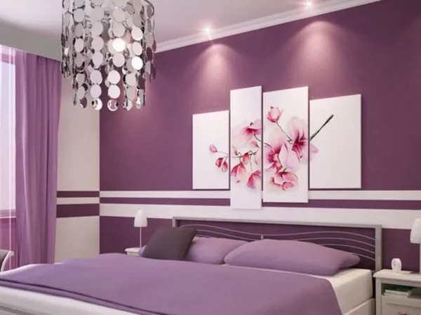 100 дизайнерских решений фиолетовой спальни 4