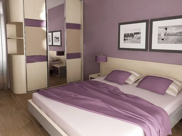 100 дизайнерских решений фиолетовой спальни 21