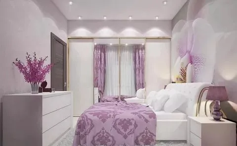 100 дизайнерских решений фиолетовой спальни 20