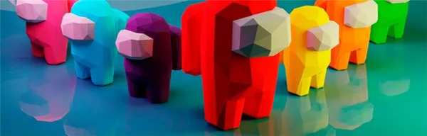 Человечек из амонг ас, схема оригами