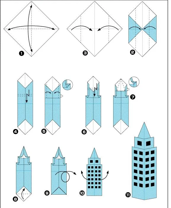 7 простых домиков-оригами 2
