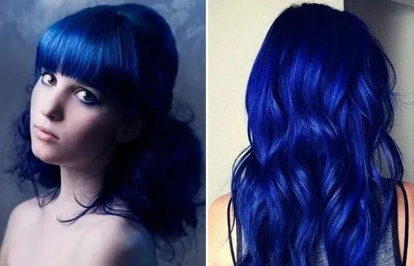 Синие волосы у девушек – кому идет, оттенки и технология окрашивания, отзывы, фото 3