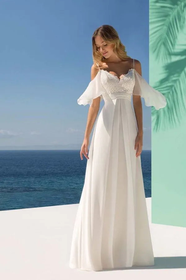 Летние свадебные платья — выбираем подходящий фасон! Каталог с фотографиями модных и стильных нарядов с примерами, как одеться 15