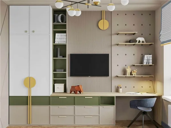 Дизайн интерьера в оливковом цвете: сочетания, стили, отделка, мебель, акценты 39
