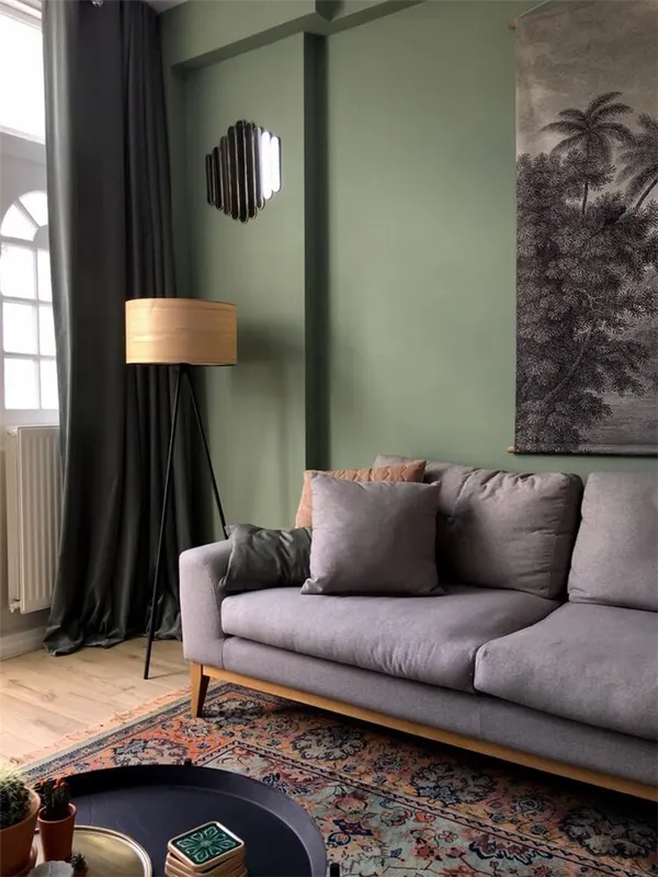 Дизайн интерьера в оливковом цвете: сочетания, стили, отделка, мебель, акценты 41
