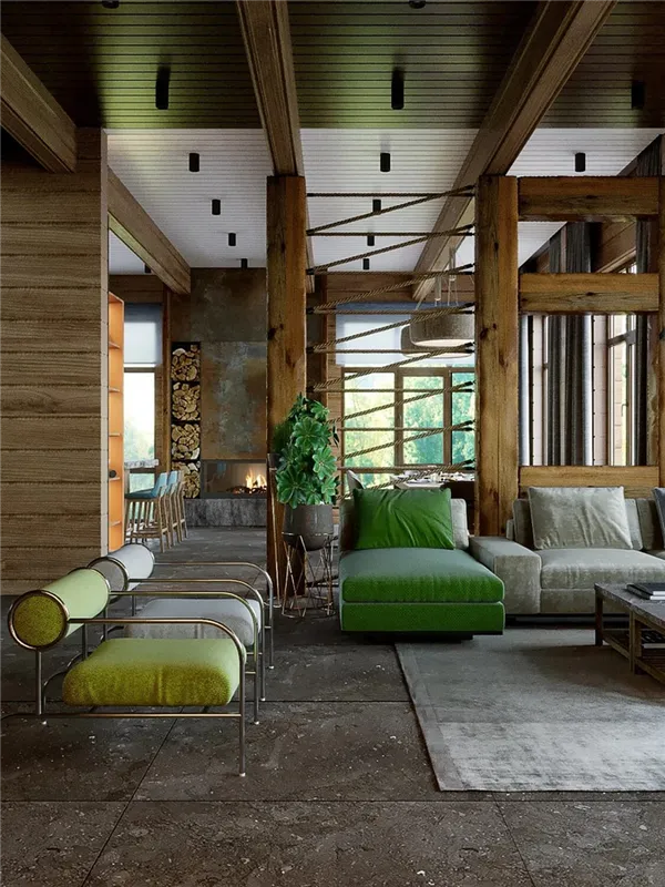 Дизайн интерьера в оливковом цвете: сочетания, стили, отделка, мебель, акценты 40