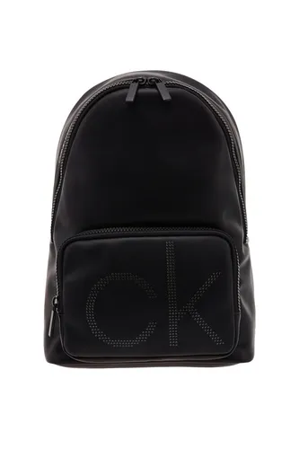 Черный рюкзак с монограммой Calvin Klein