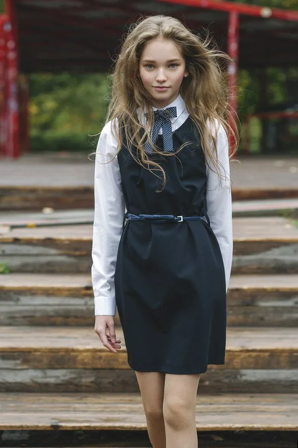 Школьная форма своими руками: платье для девочки 49