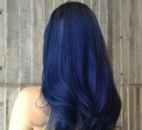 Темно-синий цвет волосы