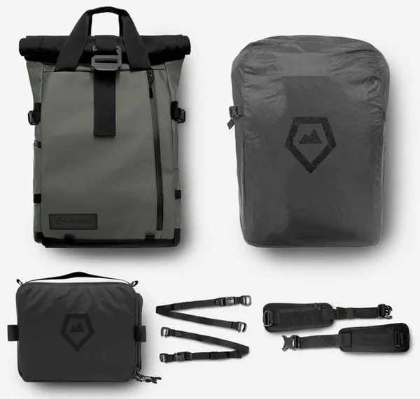 снимок рюкзака PRVKE для путешествий и DSLR-камер во всех его проявлениях