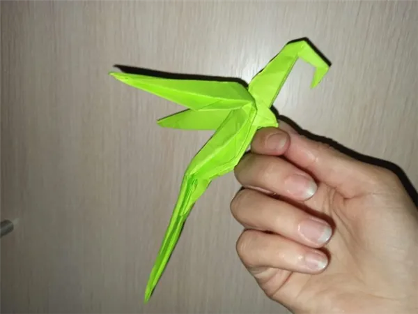 Как сделать оригами попугай - делаем поделку с детьми быстро и просто из модульных элементов 17