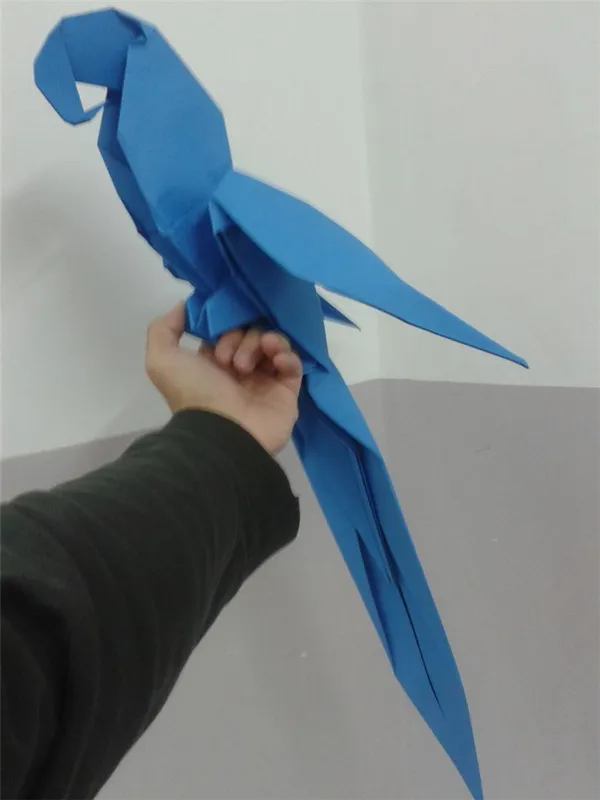 Как сделать оригами попугай - делаем поделку с детьми быстро и просто из модульных элементов 25