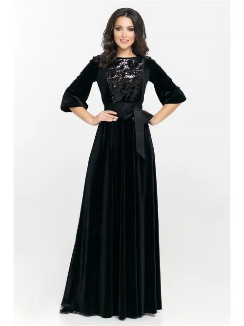 Черное бархатное платье с чем носить. С чем носить бархатное платье 25