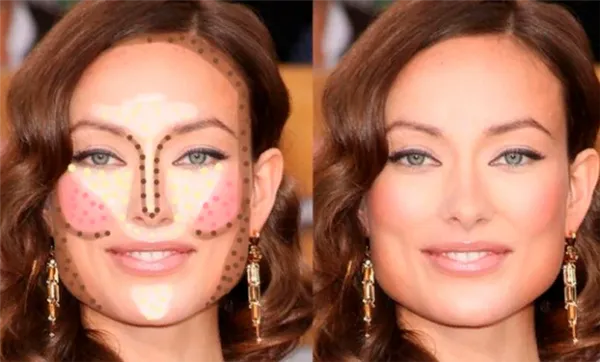 Как визуально уменьшить подбородок и сузить лицо с помощью макияжа