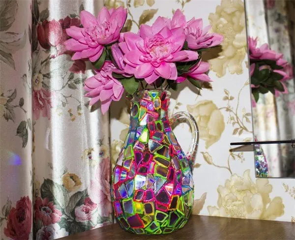 Обзор вариантов исполнения декора вазы из стекла 28