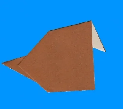Изготовление оригами вороны из бумаги 7