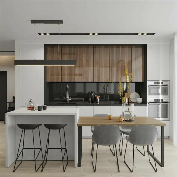 Дизайн современной планировки кухни 11 кв. метров 2