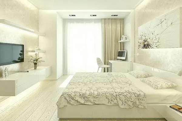Дизайн спальни площадью 18 кв. м 16