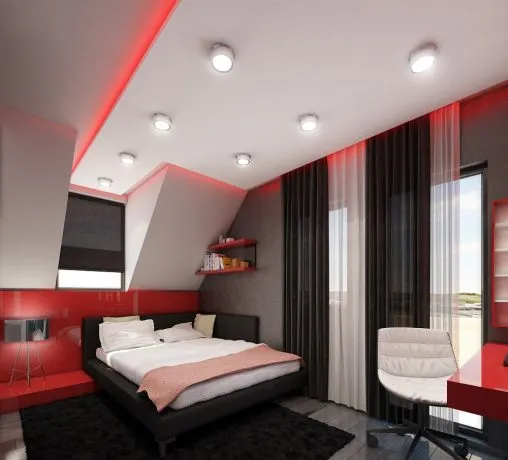 Дизайн спальни площадью 18 кв. м 24