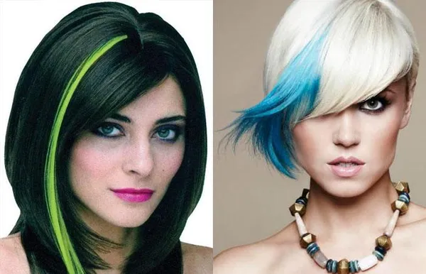 Покраска волос в два цвета: фото, технология двухцветного окрашивания 7