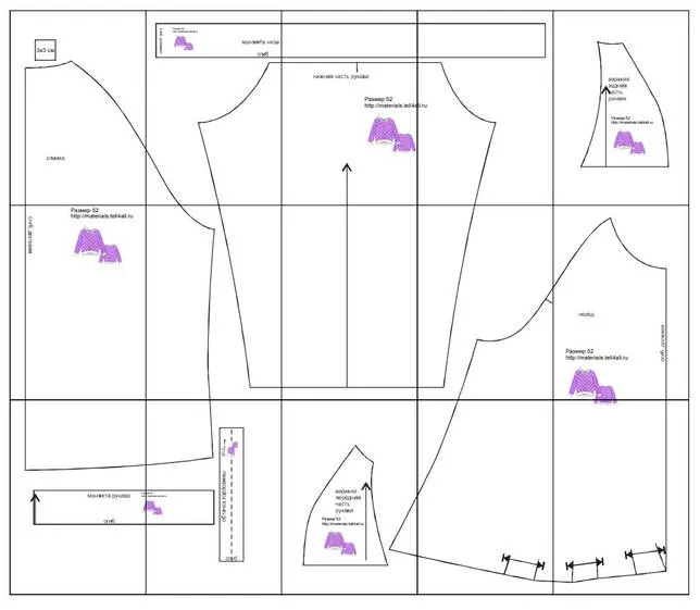 Выкройка Свитшот реглан женский (р 48-50 росс)