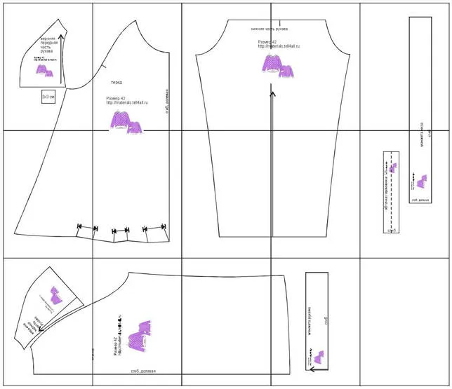 Выкройка Свитшот реглан женский (р 48-50 росс)