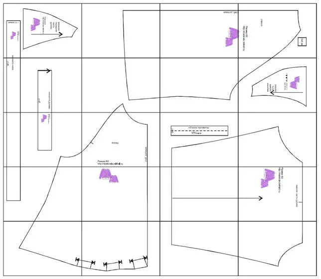 Выкройка Свитшот реглан женский (р 48-50 росс)