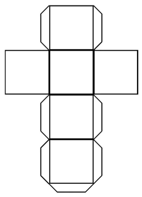 Объемный квадрат бумаги