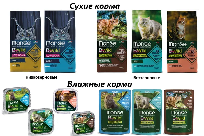 Особенности сухих кормов Monge для кошек и котов 3