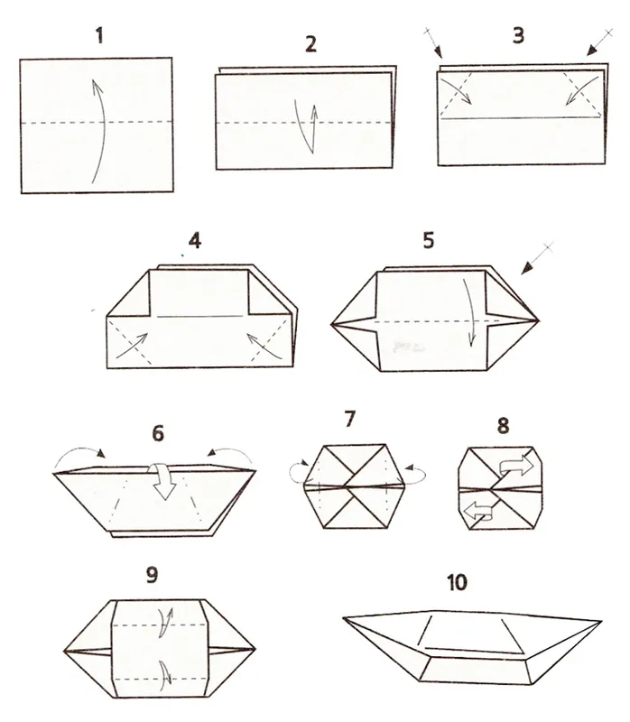 Как сделать оригами в виде катера катер из бумаги 2